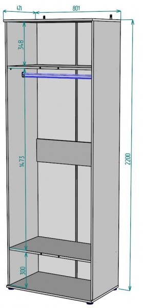 Шкаф Ольга H58 в Стрежевом - strezevoi.ok-mebel.com | фото 2