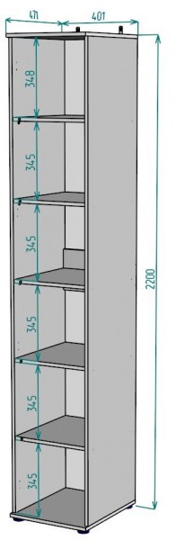 Шкаф Ольга H59 в Стрежевом - strezevoi.ok-mebel.com | фото 2