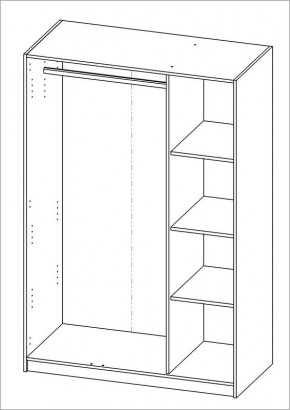 Шкаф ОРИОН трехдверный, цвет Дуб Венге в Стрежевом - strezevoi.ok-mebel.com | фото 3