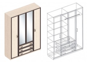 НАОМИ Шкаф 4-х створчатый в Стрежевом - strezevoi.ok-mebel.com | фото 3