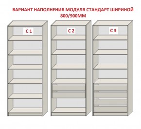 Шкаф распашной серия «ЗЕВС» (PL3/С1/PL2) в Стрежевом - strezevoi.ok-mebel.com | фото 6