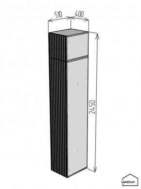 Шкаф с антресолью Linnea MHR-1A-2 2450х400х510 (ДВ-М 11.1.25) в Стрежевом - strezevoi.ok-mebel.com | фото 2