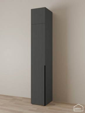Шкаф с антресолью Linnea MHR-1A-2 2450х400х510 (Графит-М 11.1.25) в Стрежевом - strezevoi.ok-mebel.com | фото