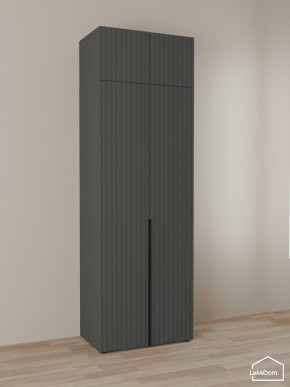 Шкаф с антресолью Linnea MHR-2A-2 2450х800х510 (Графит-М 11.1.25) в Стрежевом - strezevoi.ok-mebel.com | фото