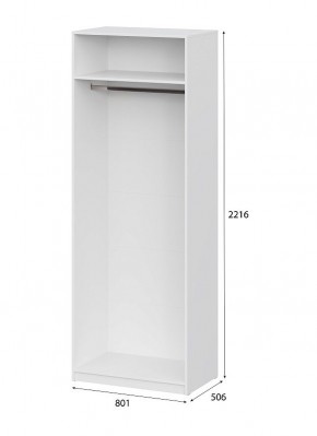 Шкаф ШК-5 (800) Белый текстурный в Стрежевом - strezevoi.ok-mebel.com | фото 4