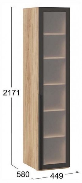 Шкаф-витрина Порто СМ-393.07.008 в Стрежевом - strezevoi.ok-mebel.com | фото 3