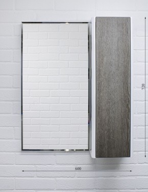 Шкаф-зеркало Uno 60 Дуб серый левый/правый Домино (DU1503HZ) в Стрежевом - strezevoi.ok-mebel.com | фото 7