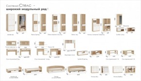 Система Стелс Шкаф-Пенал 1в1д1ящ Дуб сонома/Белый в Стрежевом - strezevoi.ok-mebel.com | фото 3