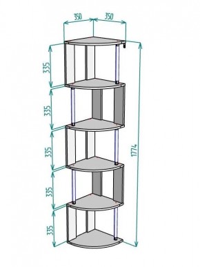 Стеллаж Maria S113-MA (Ясень Анкор светлый) в Стрежевом - strezevoi.ok-mebel.com | фото 3