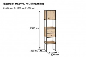 Стеллаж "Берген 3" в Стрежевом - strezevoi.ok-mebel.com | фото 8