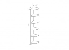 СКАНДИ СДУ370.1 Стеллаж угловой в Стрежевом - strezevoi.ok-mebel.com | фото 2