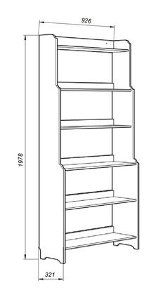 Стеллаж Вествик, массив сосны, цвет белый в Стрежевом - strezevoi.ok-mebel.com | фото 4