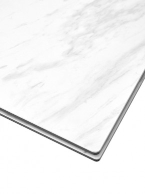 Стол BELLUNO 160 MARBLES KL-99 Белый мрамор матовый, итальянская керамика/ белый каркас, ®DISAUR в Стрежевом - strezevoi.ok-mebel.com | фото 4