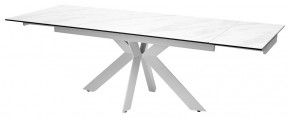 Стол BELLUNO 160 MARBLES KL-99 Белый мрамор матовый, итальянская керамика/ белый каркас, ®DISAUR в Стрежевом - strezevoi.ok-mebel.com | фото 6