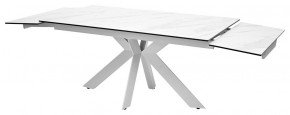 Стол BELLUNO 160 MARBLES KL-99 Белый мрамор матовый, итальянская керамика/ белый каркас, ®DISAUR в Стрежевом - strezevoi.ok-mebel.com | фото 7