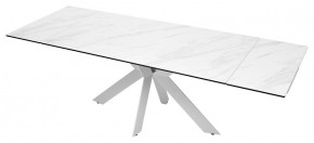 Стол BELLUNO 160 MARBLES KL-99 Белый мрамор матовый, итальянская керамика/ белый каркас, ®DISAUR в Стрежевом - strezevoi.ok-mebel.com | фото 8