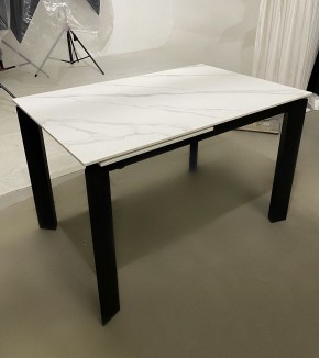 Стол CORNER 120 MATT WHITE MARBLE SOLID CERAMIC / BLACK, ®DISAUR в Стрежевом - strezevoi.ok-mebel.com | фото 2