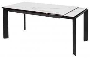 Стол CREMONA 140 HIGH GLOSS STATUARIO Белый мрамор глянцевый, керамика/ черный каркас, ®DISAUR в Стрежевом - strezevoi.ok-mebel.com | фото 3