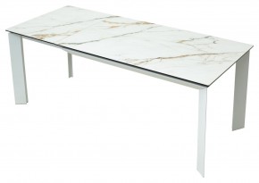 Стол CREMONA 160 KL-188 Контрастный мрамор / белый каркас, ®DISAUR в Стрежевом - strezevoi.ok-mebel.com | фото 2