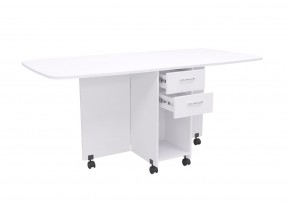 Стол книжка с ящиками (1-6702бел) Белый в Стрежевом - strezevoi.ok-mebel.com | фото 2