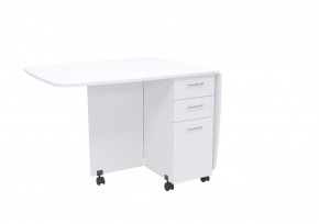 Стол книжка с ящиками (1-6702бел) Белый в Стрежевом - strezevoi.ok-mebel.com | фото 3