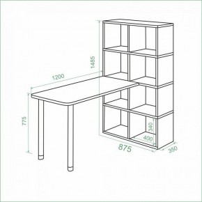 Стол компьютерный Bartolo в Стрежевом - strezevoi.ok-mebel.com | фото 3