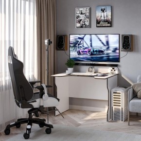 Стол компьютерный ВАРДИГ K2 100x82, белый/черный в Стрежевом - strezevoi.ok-mebel.com | фото 4