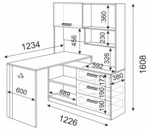 Стол компьютерный ВОЛКЕР М07 (ЯШС) в Стрежевом - strezevoi.ok-mebel.com | фото 3