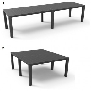 Стол раскладной Джули (Julie Double table 2 configurations) Графит в Стрежевом - strezevoi.ok-mebel.com | фото 1