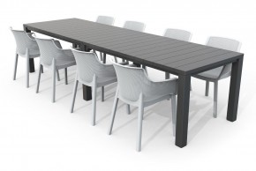 Стол раскладной Джули (Julie Double table 2 configurations) Графит в Стрежевом - strezevoi.ok-mebel.com | фото 7