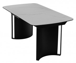 Стол RASMUS 160 TL-45 Белый мрамор, испанская керамика / черный каркас, ®DISAUR в Стрежевом - strezevoi.ok-mebel.com | фото 3