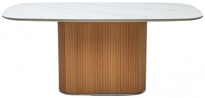 Стол TAMPA 180 цвет БЕЛЫЙ МРАМОР M326, керамика / Каркас OAK, ®DISAUR в Стрежевом - strezevoi.ok-mebel.com | фото 9