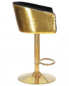 Стул барный DOBRIN DARCY GOLD SHINY, черный велюр с золотыми пайетками в Стрежевом - strezevoi.ok-mebel.com | фото 3