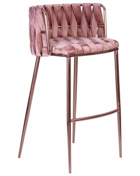 Стул барный DOBRIN EMMA ROSE GOLD, розовый велюр (VF-10) в Стрежевом - strezevoi.ok-mebel.com | фото 2