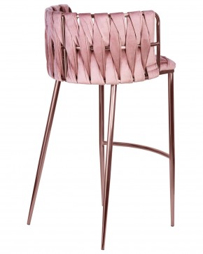 Стул барный DOBRIN EMMA ROSE GOLD, розовый велюр (VF-10) в Стрежевом - strezevoi.ok-mebel.com | фото 4