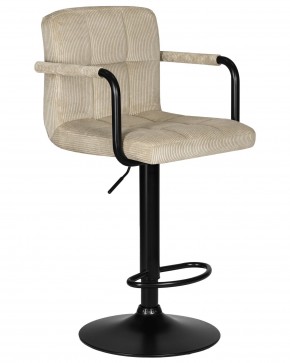 Стул барный DOBRIN KRUGER ARM BLACK, бежевый вельвет (LAR-E2041-04) в Стрежевом - strezevoi.ok-mebel.com | фото 2