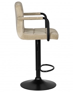Стул барный DOBRIN KRUGER ARM BLACK, бежевый вельвет (LAR-E2041-04) в Стрежевом - strezevoi.ok-mebel.com | фото 3