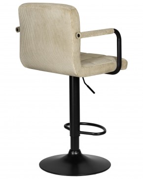 Стул барный DOBRIN KRUGER ARM BLACK, бежевый вельвет (LAR-E2041-04) в Стрежевом - strezevoi.ok-mebel.com | фото 4