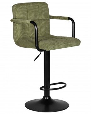 Стул барный DOBRIN KRUGER ARM BLACK, зеленый вельвет (LAR-E2041-7) в Стрежевом - strezevoi.ok-mebel.com | фото 2