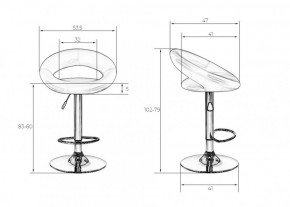 Стул барный DOBRIN MIRA LM-5001 (фиолетовый) в Стрежевом - strezevoi.ok-mebel.com | фото 3