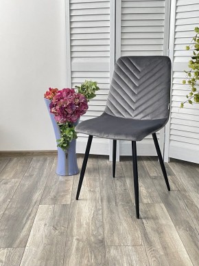 Стул DUKE BLUVEL-14 GREY, велюр / черный каркас М-City в Стрежевом - strezevoi.ok-mebel.com | фото 4