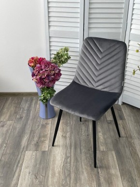 Стул DUKE BLUVEL-14 GREY, велюр / черный каркас М-City в Стрежевом - strezevoi.ok-mebel.com | фото 5