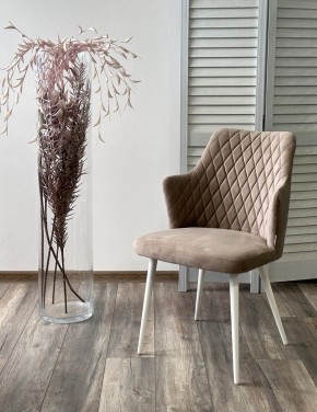 Стул HERMAN 360 град. ЛАТТЕ #25, велюр / белый каркас М-City в Стрежевом - strezevoi.ok-mebel.com | фото 2