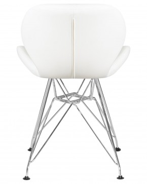 Стул обеденный DOBRIN BUTTERFLY CHROME, ножки хром, цвет белый в Стрежевом - strezevoi.ok-mebel.com | фото 5