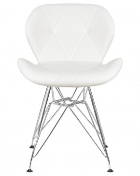 Стул обеденный DOBRIN BUTTERFLY CHROME, ножки хром, цвет белый в Стрежевом - strezevoi.ok-mebel.com | фото 6