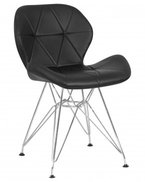Стул обеденный DOBRIN BUTTERFLY CHROME, ножки хром, цвет чёрный в Стрежевом - strezevoi.ok-mebel.com | фото