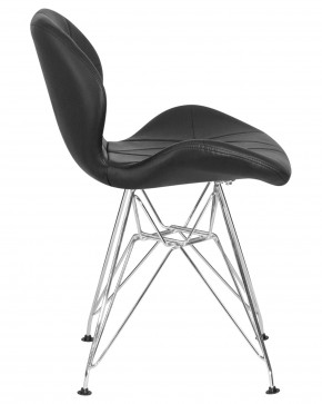 Стул обеденный DOBRIN BUTTERFLY CHROME, ножки хром, цвет чёрный в Стрежевом - strezevoi.ok-mebel.com | фото 3