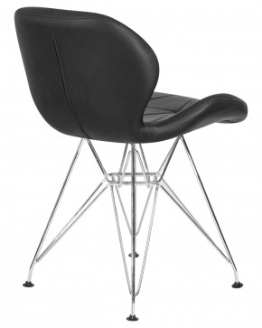 Стул обеденный DOBRIN BUTTERFLY CHROME, ножки хром, цвет чёрный в Стрежевом - strezevoi.ok-mebel.com | фото 4