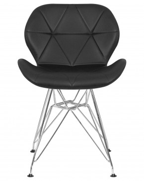 Стул обеденный DOBRIN BUTTERFLY CHROME, ножки хром, цвет чёрный в Стрежевом - strezevoi.ok-mebel.com | фото 7