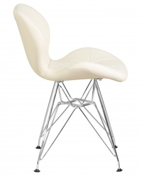 Стул обеденный DOBRIN BUTTERFLY CHROME, ножки хром, цвет кремовый в Стрежевом - strezevoi.ok-mebel.com | фото 3